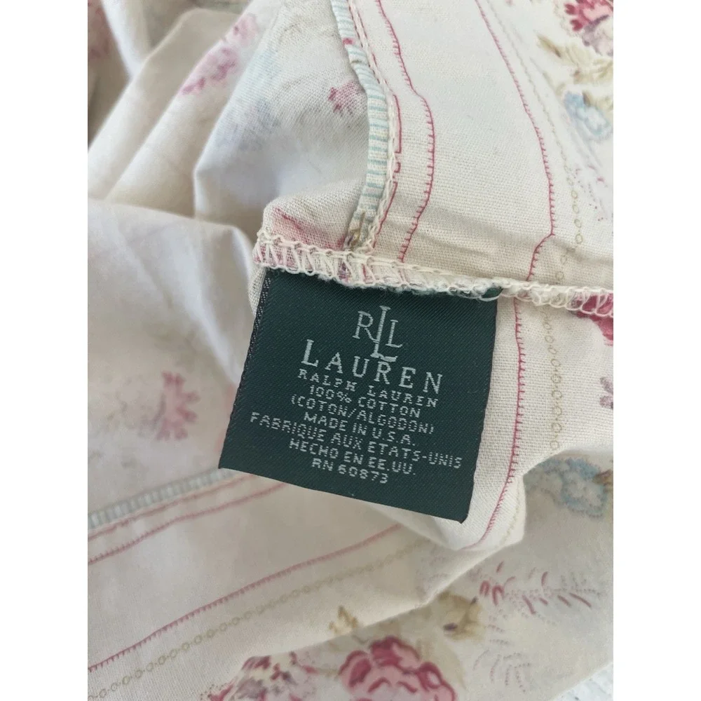 Vtg Ralph Lauren Josie Floral FULL 4 Pc Sheet Set Fitted Flat 2 Stnd Pillowcases